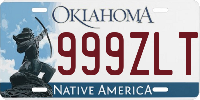 OK license plate 999ZLT