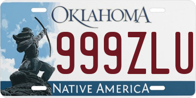 OK license plate 999ZLU