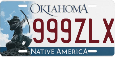 OK license plate 999ZLX