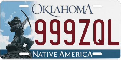 OK license plate 999ZQL