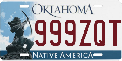 OK license plate 999ZQT