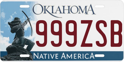 OK license plate 999ZSB
