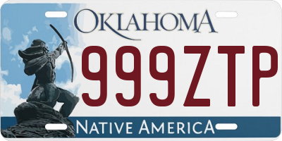 OK license plate 999ZTP