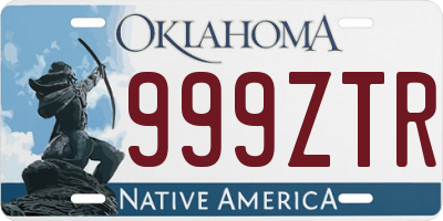 OK license plate 999ZTR