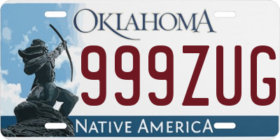 OK license plate 999ZUG