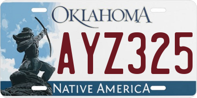 OK license plate AYZ325