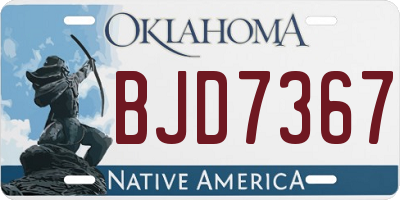 OK license plate BJD7367