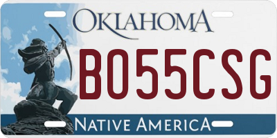 OK license plate BO55CSG