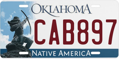 OK license plate CAB897