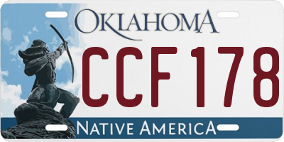 OK license plate CCF178
