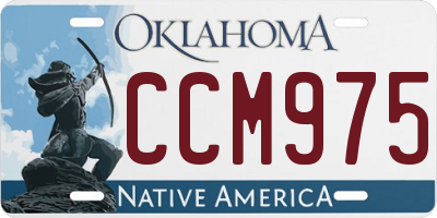 OK license plate CCM975
