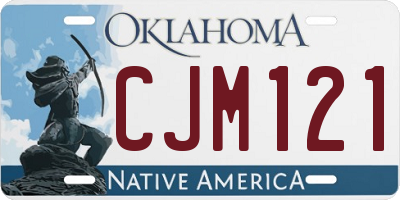 OK license plate CJM121