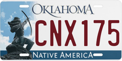 OK license plate CNX175