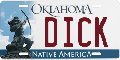 OK license plate DICK