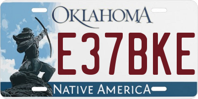 OK license plate E37BKE