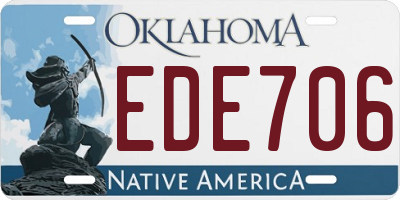 OK license plate EDE706