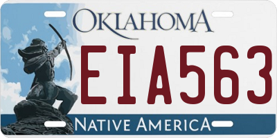 OK license plate EIA563