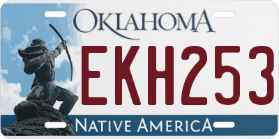 OK license plate EKH253