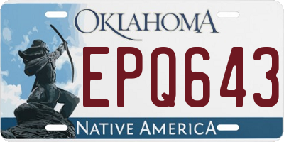 OK license plate EPQ643