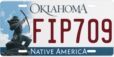 OK license plate FIP709
