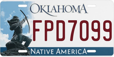 OK license plate FPD7099