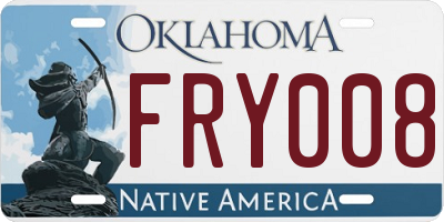 OK license plate FRY008