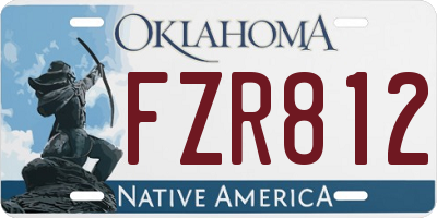 OK license plate FZR812