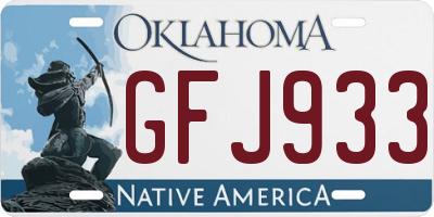 OK license plate GFJ933
