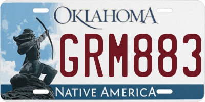 OK license plate GRM883