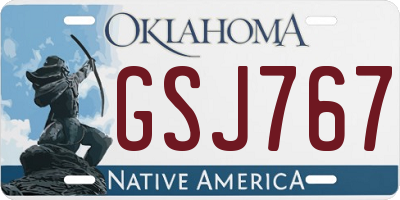 OK license plate GSJ767