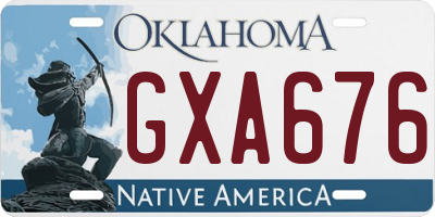 OK license plate GXA676