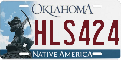 OK license plate HLS424