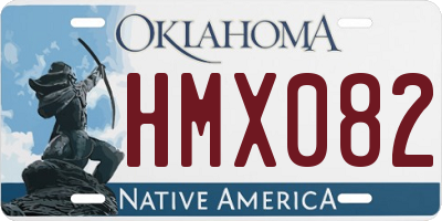 OK license plate HMX082