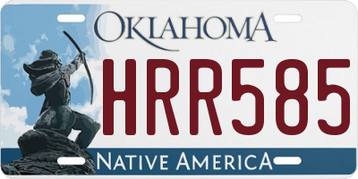 OK license plate HRR585