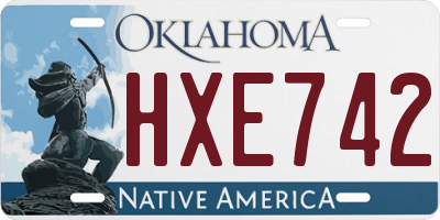 OK license plate HXE742