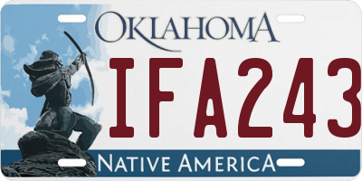 OK license plate IFA243