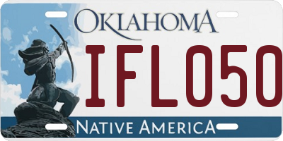 OK license plate IFL050