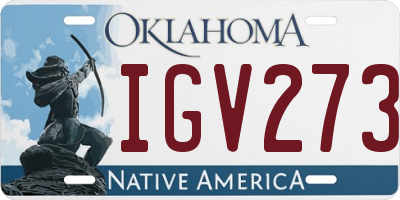 OK license plate IGV273