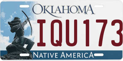 OK license plate IQU173