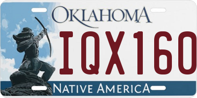 OK license plate IQX160