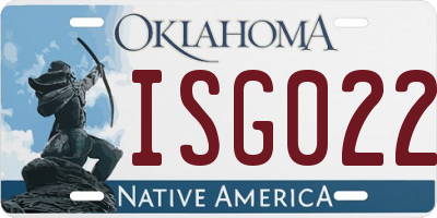 OK license plate ISG022