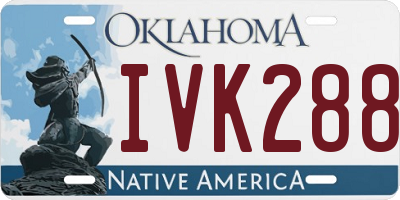 OK license plate IVK288