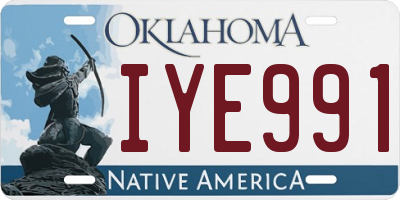 OK license plate IYE991