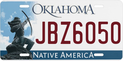 OK license plate JBZ6050