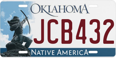 OK license plate JCB432