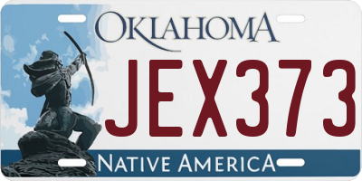 OK license plate JEX373