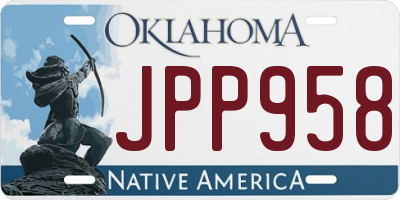 OK license plate JPP958