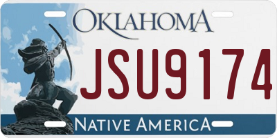 OK license plate JSU9174