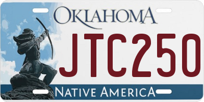 OK license plate JTC250