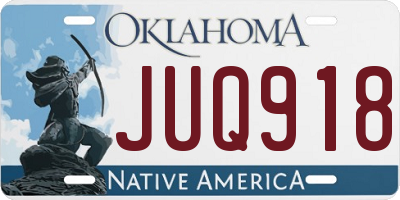 OK license plate JUQ918